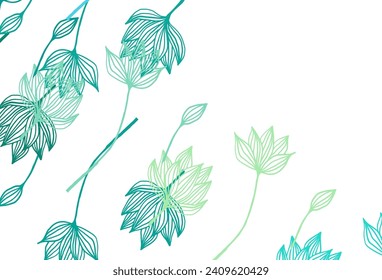 Light Green, Yellow vector doodle pattern. Brand new colorful illustration in modern style with leaves. The textured pattern for website.