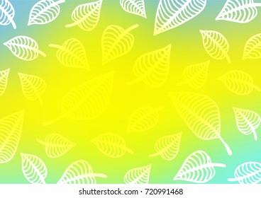 Light Green, Yellow vector doodle blurred pattern. A completely new color illustration in doodle style. The pattern can be used for wallpapers and coloring books.