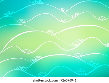 Light Green, Yellow vector doodle blurred texture. Colorful illustration in abstract style with doodles and Zen tangles. Brand-new style for your business design.