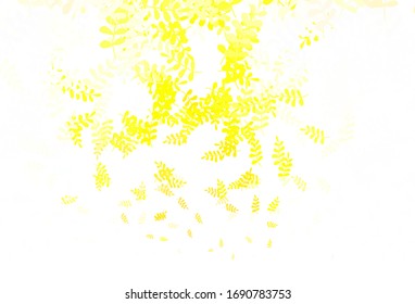 Light Green, Yellow vector elegant background with leaves. Creative illustration in blurred style with leaves. Pattern for wallpapers, coloring books.