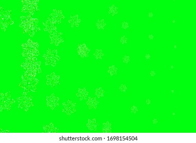 Light Green, Yellow vector elegant wallpaper with flowers. Flowers with gradient on white background. Doodle design for your web site.