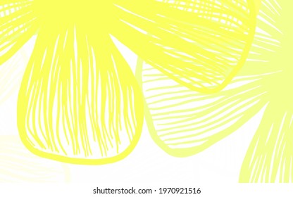 Light Green, Yellow vector elegant template with flowers Glitter abstract illustration with flowers. New design for your business.