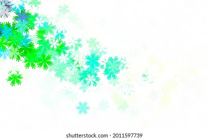 Verde claro, patrón elegante vector amarillo con flores. Ilustración abstracta moderna con flores. Patrón elegante para tu libro de marca.