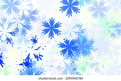 Light Green, Yellow vector elegant wallpaper with flowers. Colorful illustration in doodle style with flowers. The best design for your business.