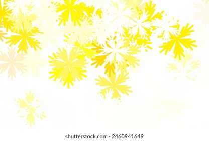 Verde claro, Vector amarillo elegante Plantilla con flores. Ilustración abstracta brillante con flores. Patrón para cabezas de Sitios web, diseños.