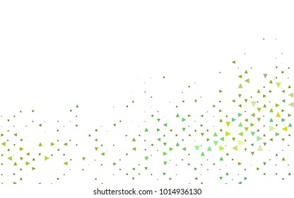 Light Green, Yellow vector geometric simple minimalistic background, which consist of triangles on white background. Triangular pattern with gradient for your business design. 