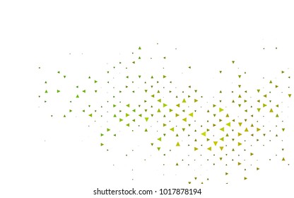 Light Green, Yellow vector geometric simple minimalistic background, which consist of triangles on white background. Triangular pattern with gradient for your business design. 