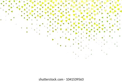 Light Green, Yellow vector geometric simple minimalistic background, which consist of triangles on white background. Triangular pattern with gradient for your business design. 