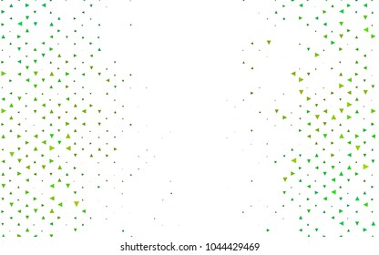 Light Green, Yellow vector geometric simple minimalistic background, which consist of triangles on white background. Triangular pattern with gradient for your business design. 
