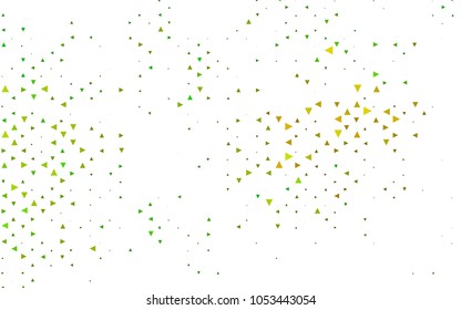 Light Green, Yellow vector geometric simple minimalistic background, which consist of triangles on white background. Triangular pattern with gradient for your business design. 
