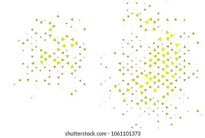 Light Green, Yellow vector geometric simple minimalistic background, which consist of triangles on white background. Triangular pattern with gradient for your business design. 