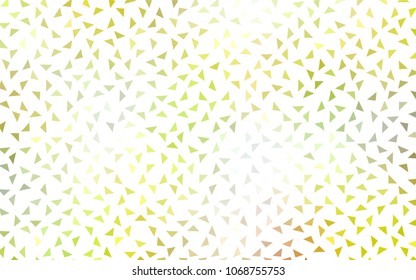 Light Green, Yellow vector geometric simple minimalistic background, which consist of triangles on white background. Triangular pattern with gradient for your business design. 