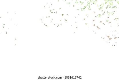 Light Green, Yellow vector geometric simple minimalistic background, which consist of triangles on white background. Triangular pattern with gradient for your business design. 