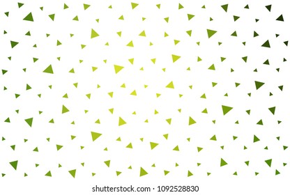 Light Green, Yellow vector geometric simple minimalistic background, which consist of triangles on white background. Triangular pattern with gradient for your business design. 