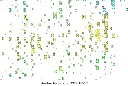 Light Green, Yellow vector geometric simple minimalistic background, which consist of triangles on white background. Triangular pattern with gradient for your business design. 
