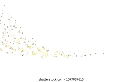 Light Green, Yellow vector geometric simple minimalistic background, which consist of triangles on white background. Triangular pattern with gradient for your business design. 