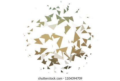 Light Green, Yellow vector geometric simple minimalistic background, which consist of triangles on white background. Triangular pattern with gradient for your business design. 