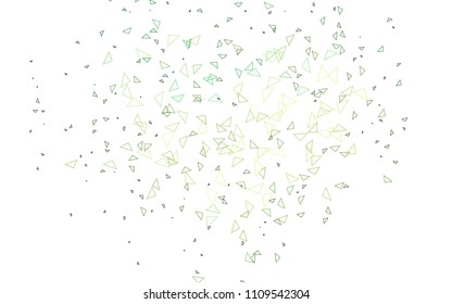 Light Green, Yellow vector geometric simple minimalistic background, which consist of triangles on white background. Triangular pattern with gradient for your business design. 