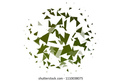Light Green, Yellow vector geometric simple minimalistic background, which consist of triangles on white background. Triangular pattern with gradient for your business design. 