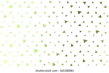 Light Green Yellow vector geometric simple minimalistic background, which consist of triangles on white background. Triangular pattern with gradient for your business design. 