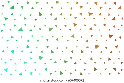 Light Green, Yellow vector geometric simple minimalistic background, which consist of triangles on white background. Triangular pattern with gradient for your business design. 