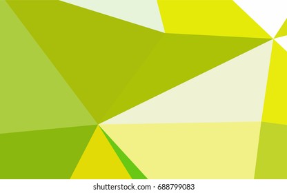 Light Green, Yellow vector geometric simple minimalistic background, which consist of triangles on white background. Triangular pattern with gradient for your business design. 