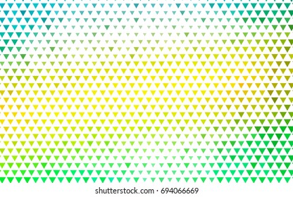 Light Green, Yellow vector geometric simple minimalistic background, which consist of triangles on white background. Triangular pattern with gradient for your business design. 