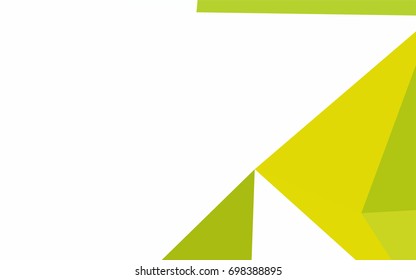 Light Green, Yellow vector geometric simple minimalistic background, which consist of triangles on white background. Triangular pattern with gradient for your business design. 