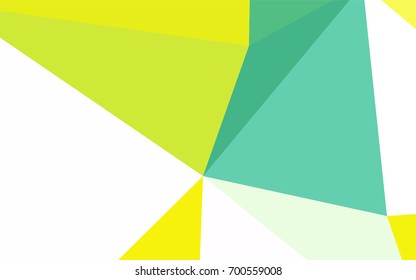 Light Green, Yellow vector geometric simple minimalistic background, which consist of triangles on white background. Triangular pattern with gradient for your business design. 