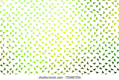 Light Green, Yellow vector geometric simple minimalistic background, which consist of triangles on white background. Triangular pattern with gradient for your business design. 