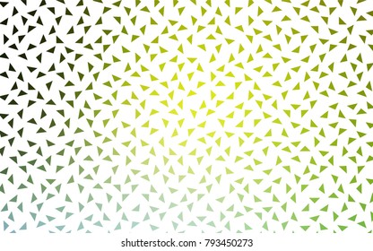 Light Green, Yellow vector geometric simple minimalistic background, which consist of triangles on white background. Triangular pattern with gradient for your business design. 