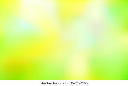 Light Green, Yellow vector glossy abstract cover. Brand-new colored illustration in blurry style with gradient. The textured pattern can be used for background.
