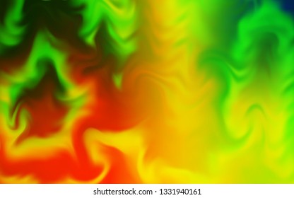 Light Green, Yellow vector glossy abstract background. A completely new colored illustration in blur style. New style design for your brand book.