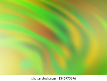 Light Green, Yellow vector glossy bokeh pattern. A vague abstract illustration with gradient. A completely new design for your business.