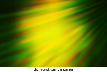 Light Green, Yellow vector glossy abstract background. Creative illustration in halftone style with gradient. Elegant background for a brand book.