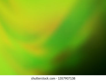 Light Green, Yellow vector glossy abstract template. A vague abstract illustration with gradient. Brand new design for your business.