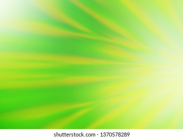 Light Green, Yellow vector glossy bokeh pattern. Glitter abstract illustration with an elegant design. A completely new design for your business.