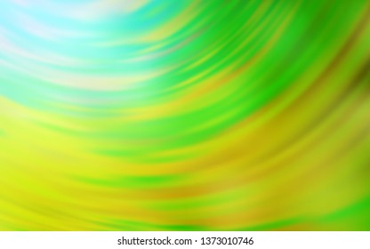 Light Green, Yellow vector glossy abstract backdrop. A completely new colored illustration in blur style. Background for designs.