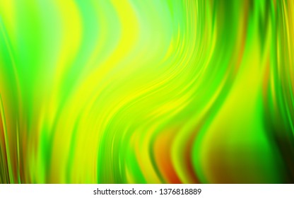 Light Green, Yellow vector glossy abstract backdrop. Modern abstract illustration with gradient. Background for designs.