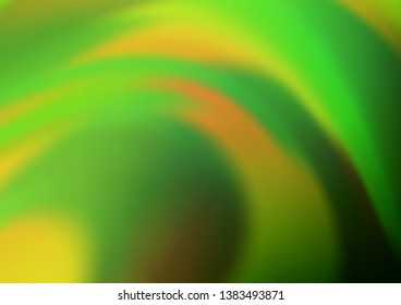 Light Green, Yellow vector glossy bokeh pattern. Colorful illustration in abstract style with gradient. A completely new design for your business.