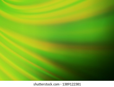 Light Green, Yellow vector glossy bokeh pattern. An elegant bright illustration with gradient. The blurred design can be used for your web site.