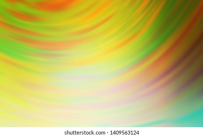 Light Green, Yellow vector glossy abstract backdrop. Glitter abstract illustration with gradient design. Blurred design for your web site.