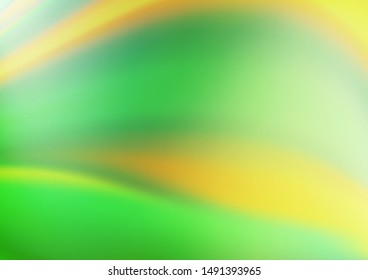 Light Green, Yellow vector glossy abstract template. Colorful illustration in abstract style with gradient. The template can be used for your brand book.