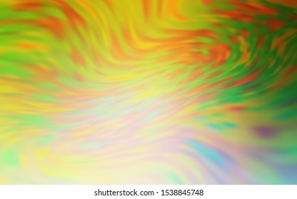 Light Green, Yellow vector glossy abstract layout. Glitter abstract illustration with gradient design. The best blurred design for your business.