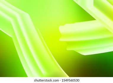 Light Green, Yellow vector glossy abstract background. Creative illustration in halftone style with gradient. Background for designs.