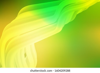 Light Green, Yellow vector glossy abstract background. A completely new colored illustration in blur style. The best blurred design for your business.