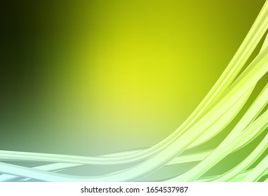 Light Green, Yellow vector glossy abstract background. Glitter abstract illustration with gradient design. Background for a cell phone.