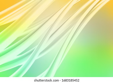 Light Green, Yellow vector glossy abstract backdrop. Abstract colorful illustration with gradient. Elegant background for a brand book.
