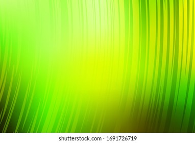 Light Green, Yellow vector glossy abstract backdrop. Shining colorful illustration in smart style. Blurred design for your web site.