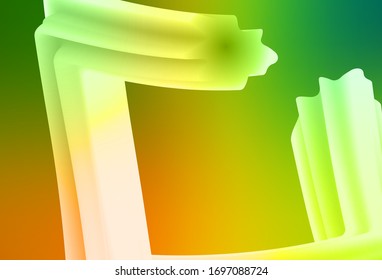 Hellgrüner, gelber Vektorillustration glänzender abstrakter Hintergrund. Farbige Illustration in kleinem Stil. Komplett neues Design für Ihr Unternehmen.